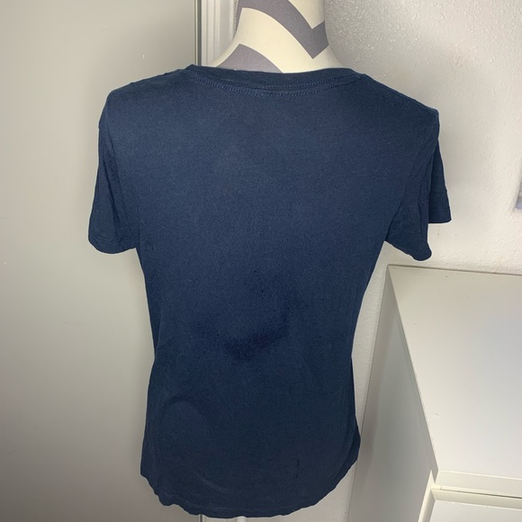 Roxy Logo Navy Short Sleeved Tee Shirt - Picture 4 of 7